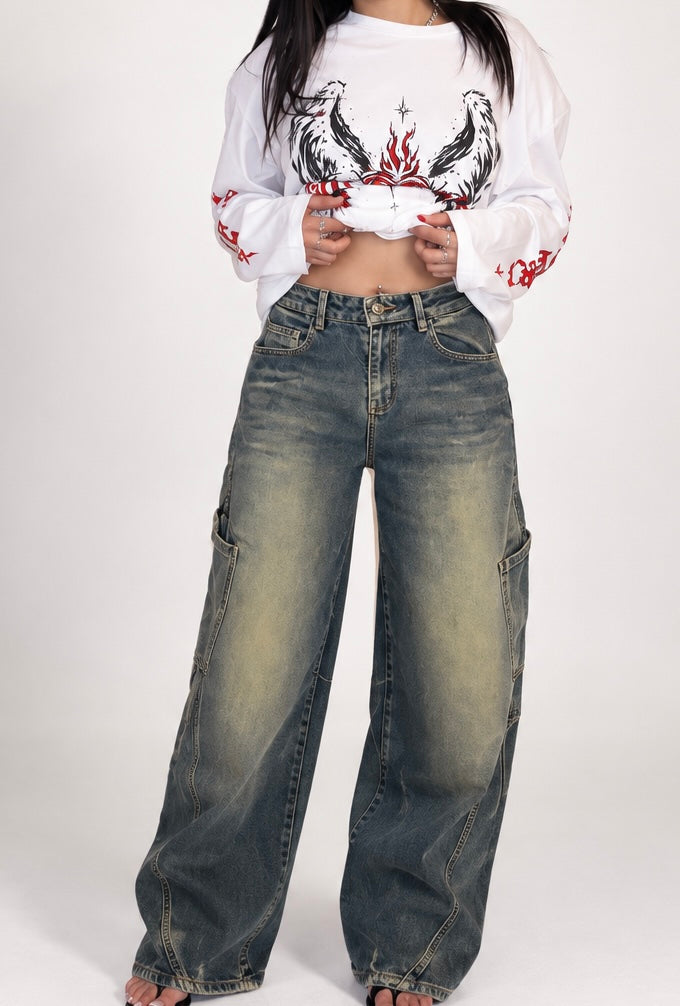 Vintage Camo Cargo Jeans